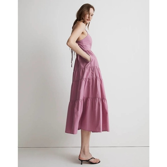 NWT Madewell Sidonie Poplin Maxi Dress in Shaded Pink Size XS - Picture 2 of 10